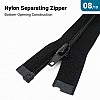 68 cm / 26.772 in T10 #5 Black Nylon Open-End Separating Jacket Zipper – ZPS0068T10
