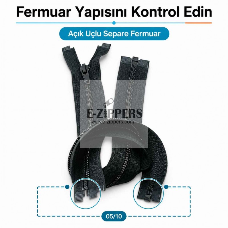 70 cm / 27.559 in T10 #5 Black Nylon Open-End Separating Jacket Zipper – ZPS0070T10