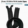 70 cm / 27.559 in T10 #5 Black Nylon Open-End Separating Jacket Zipper – ZPS0070T10