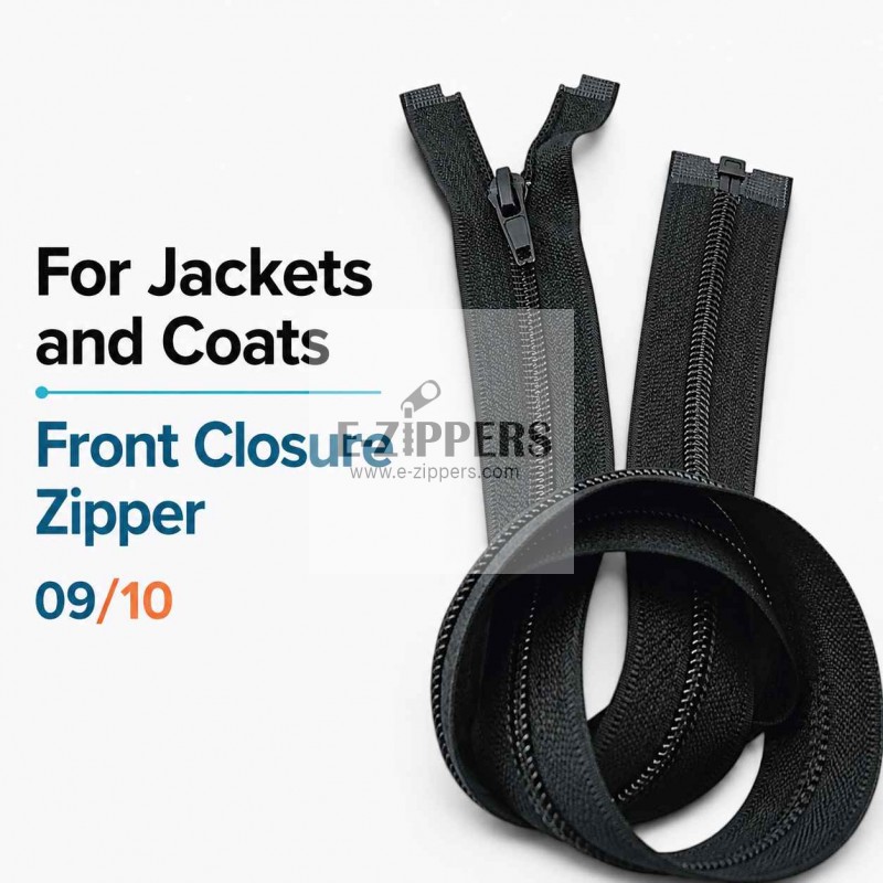 70 cm / 27.559 in T10 #5 Black Nylon Open-End Separating Jacket Zipper – ZPS0070T10