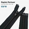 74 cm / 29.134 in T10 #5 Black Nylon Open-End Separating Jacket Zipper – ZPS0074T10
