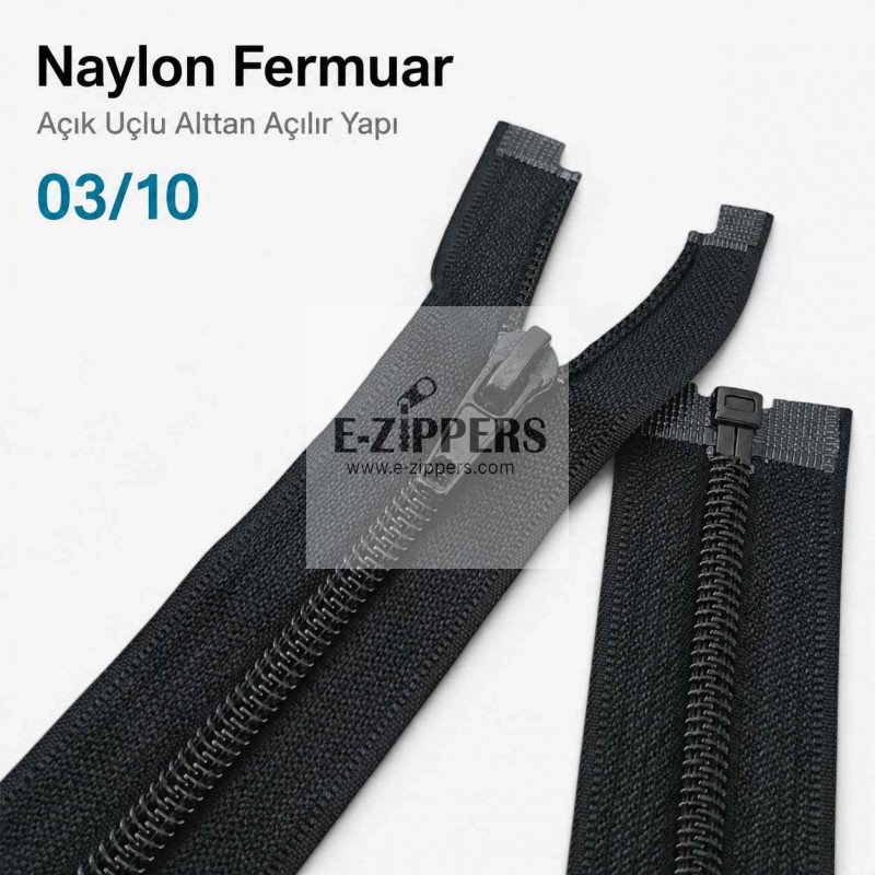 74 cm / 29.134 in T10 #5 Black Nylon Open-End Separating Jacket Zipper – ZPS0074T10