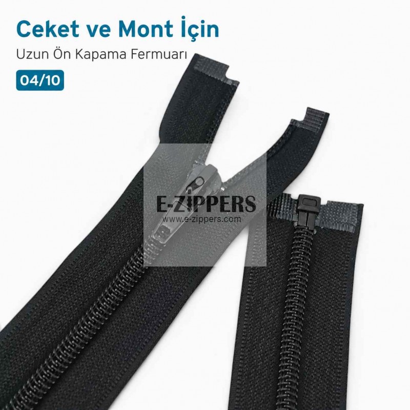 74 cm / 29.134 in T10 #5 Black Nylon Open-End Separating Jacket Zipper – ZPS0074T10