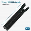 74 cm / 29.134 in T10 #5 Black Nylon Open-End Separating Jacket Zipper – ZPS0074T10