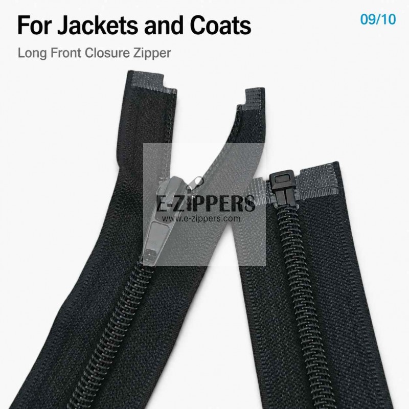 74 cm / 29.134 in T10 #5 Black Nylon Open-End Separating Jacket Zipper – ZPS0074T10