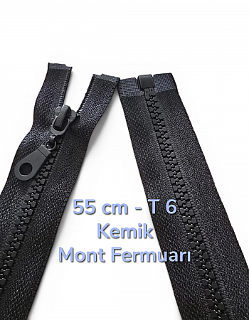 55 cm T6 Kemik Fermuar Açık Uçlu Separe Armut Elcikli Mont ve Ceket İçin ZPK0055T6PROMO
