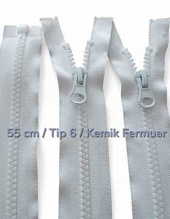 55 cm Kemik Mont Fermuarı | Açık Uçlu Separe Dış Giyim Fermuarı | ZPK0055T5PROMO