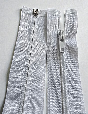 Beyaz 160 cm T5 Açık Uçlu Naylon Fermuar – Uzun Kaban, Kap ve Dış Giyim Fermuarı - Zp00160T5