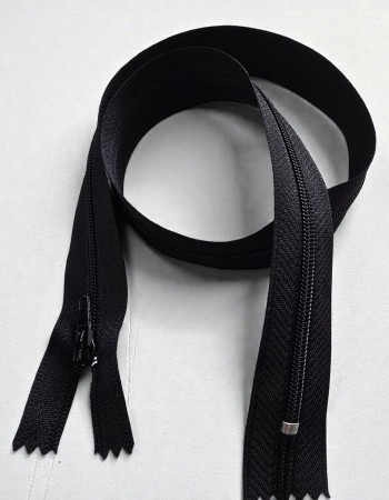 55 cm Siyah T5 Naylon Kapalı Uçlu Fermuar | Cep, Çanta ve Tekstil İçin | ZP0055T5
