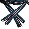 decorative red-white striped #5 nylon zipper chain for bags