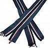 decorative red-white striped #5 nylon zipper chain for bags