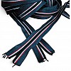 decorative red-white striped #5 nylon zipper chain for bags