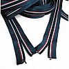 decorative red-white striped #5 nylon zipper chain for bags