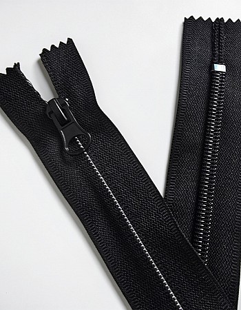 Siyah 20 cm T10 Revers Naylon Fermuar – Kapalı Uçlu Combi Kafa Model - ZP0020T10C