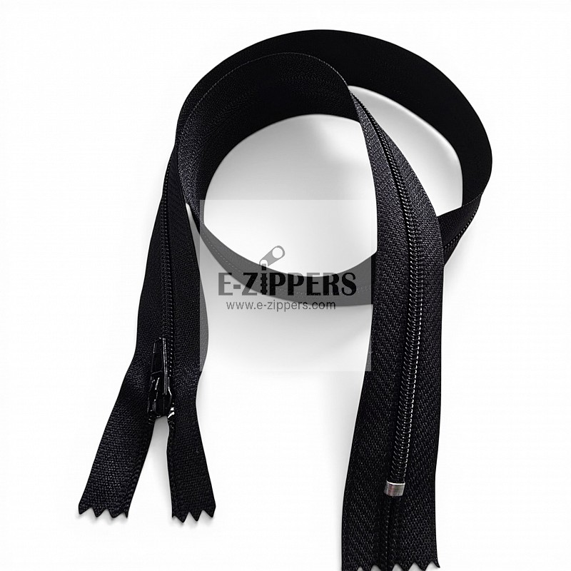 55 cm Siyah T5 Naylon Kapalı Uçlu Fermuar – Dayanıklı Dipli Model - Zp0055t5