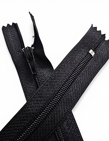 55 cm Siyah T5 Naylon Kapalı Uçlu Fermuar | Cep, Çanta ve Tekstil İçin | ZP0055T5