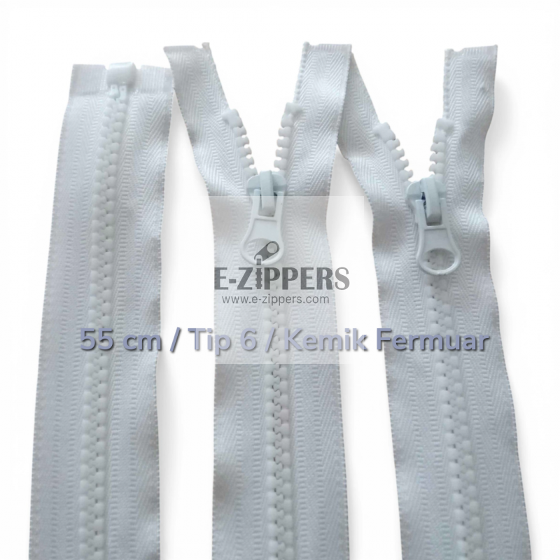 55 cm #5 21,66" Molded Plastic Jacket Zipper Separated ZPK0055T5PROMO