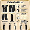 Crocodile Tooth Bone Jacket Zipper Set, 5 Pieces – For 47-53 cm Short Jackets and Coats -ST-0003T5