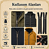 Crocodile Tooth Bone Jacket Zipper Set, 5 Pieces – For 47-53 cm Short Jackets and Coats -ST-0003T5