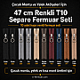 47 cm Colorful T10 Separator Zipper Set for Vest Workshops and Children's Coats – 10 Pieces - ST-0007T10