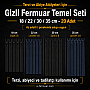 Abiye Atölyeleri ve Terzi İçin Gizli Fermuar Temel Seti – 18 / 22 / 30 / 35 cm – 20 Adet - ST-0008