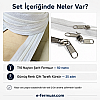 #5 Nylon Zipper Chain Kit for Bag Makers & Case Repair Shops – 50 m / 164.04 ft + 25 Sliders ST-0009T10-50M25C