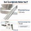 Set of #3 molded plastic zippers on tape, 100 meters long with 50 sliders, ideal for professional use.