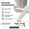 Set of #3 molded plastic zippers on tape, 100 meters long with 50 sliders, ideal for professional use.