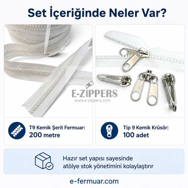 200 meter #5 molded plastic zipper and 100 sliders for tarp and tent manufacturing.