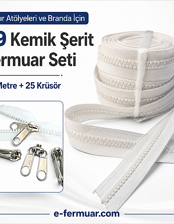 Tarp and Tent Workshops #5 Molded Plastic Zipper Set - 50 Metres + 25 Sliders - ST-0012T9-50M25K