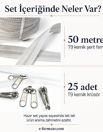 Tarp and Tent Workshops #5 Molded Plastic Zipper Set - 50 Metres + 25 Sliders - ST-0012T9-50M25K