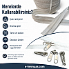 Ideal for tarp and tent construction, 50-meter-long #3 molded plastic zipper tape with 25 sliders set.