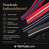8 metre karışık renkli T10 metraj fermuar ve 8 kürsör seti