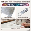 200 metre T5 naylon metraj fermuar 400 tek elcikli kürsör paketi