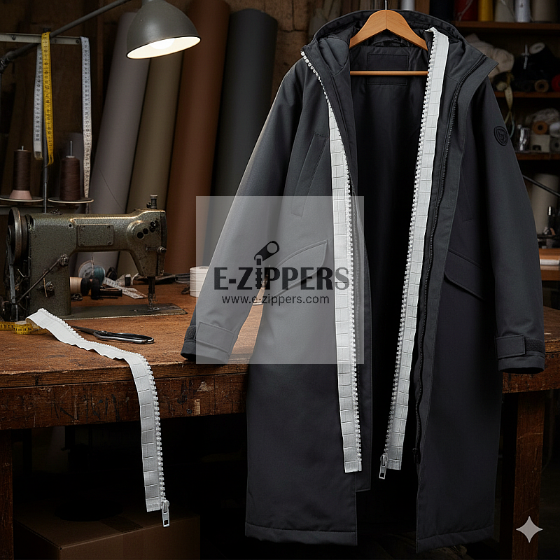 Molded Plastic Jacket Zipper 40 Cm #6 15,75" With Corn Teeth Separated ZPK0040T6TM