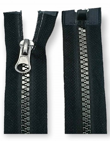 80 cm #5 31,50" Molded Plastic Jacket Zipper Metalized Teeth Open End Separated ZPK0080T5K
