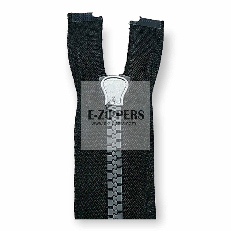 80 cm #5 31,50" Molded Plastic Jacket Zipper Metalized Teeth Open End Separated ZPK0080T5K