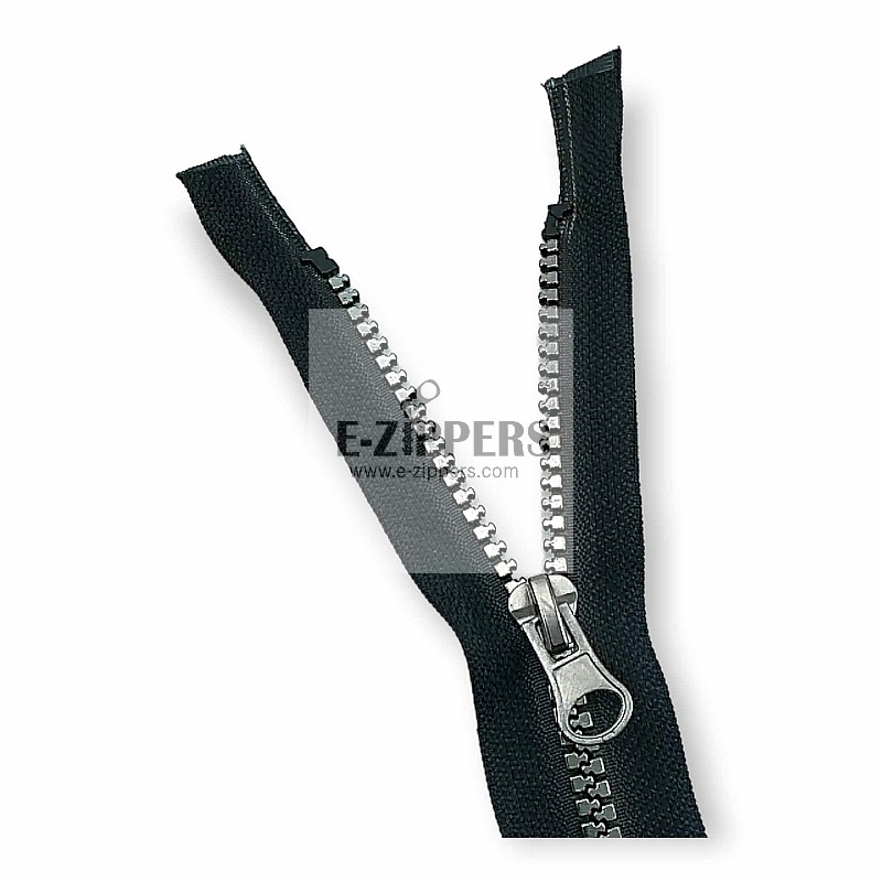 80 cm #5 31,50" Molded Plastic Jacket Zipper Metalized Teeth Open End Separated ZPK0080T5K