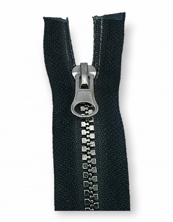80 cm #5 31,50" Molded Plastic Jacket Zipper Metalized Teeth Open End Separated ZPK0080T5K