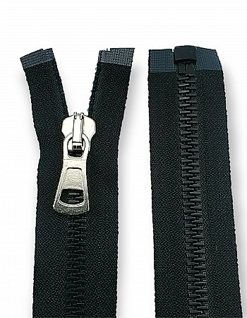 Molded Zipper 100 cm, 39,37" #9 Metal Teeth Imatation Open End - Separe ZPK0100T9MG