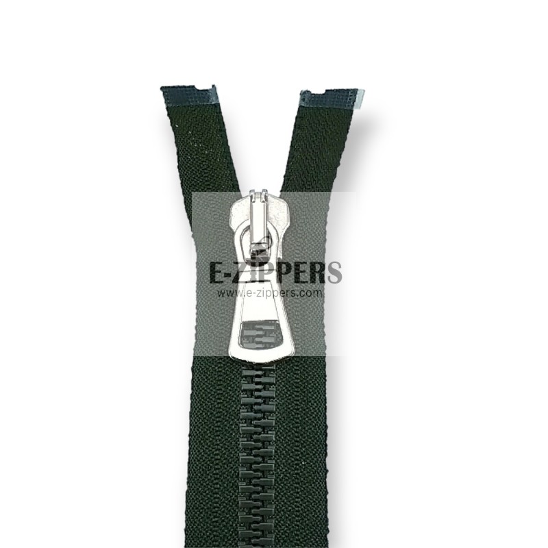 Molded Zipper 100 cm, 39,37" #9 Metal Teeth Imatation Open End - Separe ZPK0100T9MG