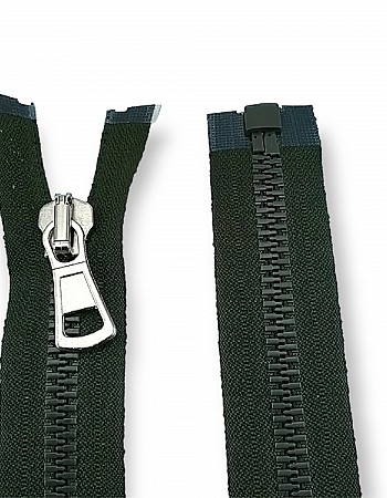 Molded Zipper 45 cm, 17,71" #9 Metal Teeth Imatation Open End - Separe ZPK0045T9MG