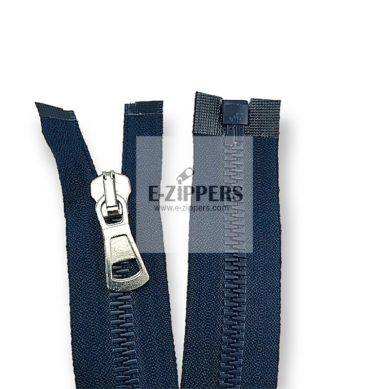 Molded Zipper 75 cm, 29,53" #9 Metal Teeth Imatation Open End - Separe ZPK0075T9MG