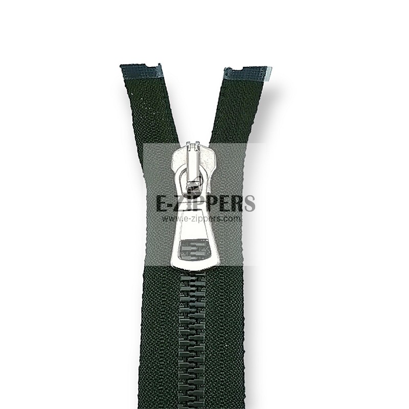 Molded Zipper 80 cm, 31,50" #9 Metal Imatation Metalized Teeth Open End - Separe ZPK0080T9MGK