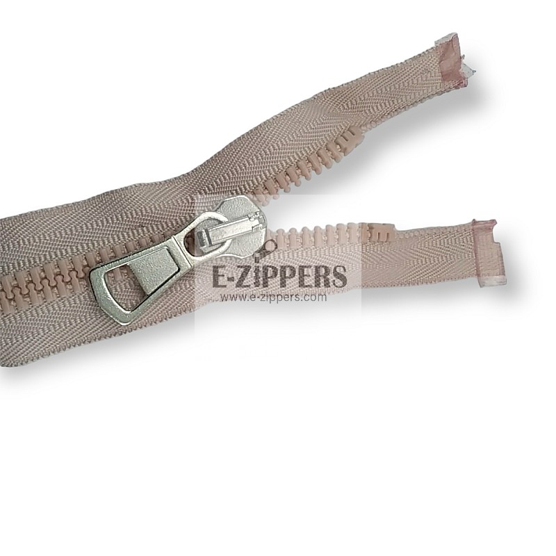 Molded Zipper 80 cm, 31,50" #9 Metal Imatation Metalized Teeth Open End - Separe ZPK0080T9MGK