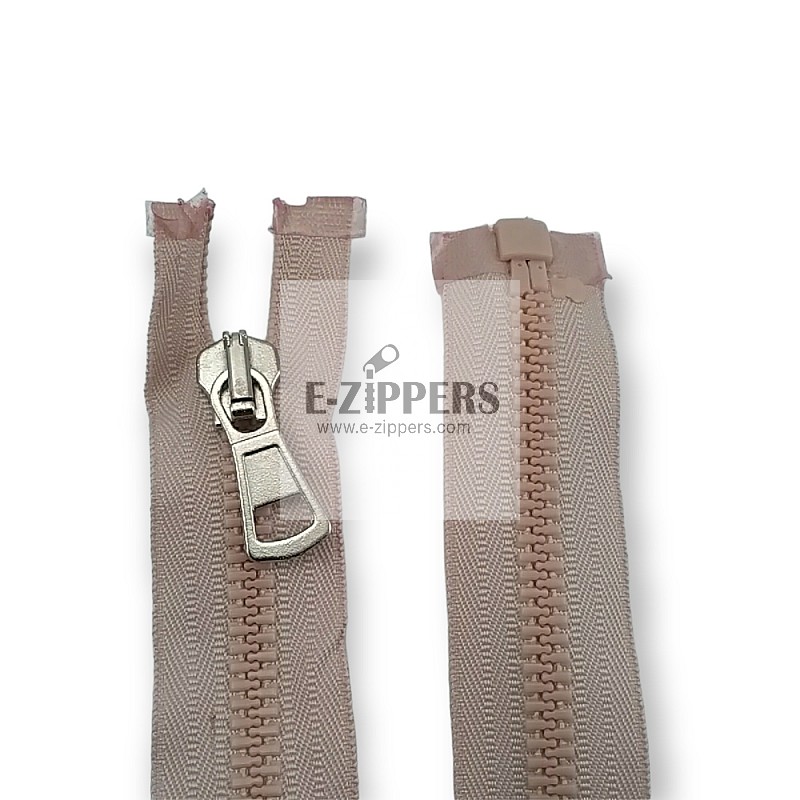 Molded Zipper 80 cm, 31,50" #9 Metal Imatation Metalized Teeth Open End - Separe ZPK0080T9MGK