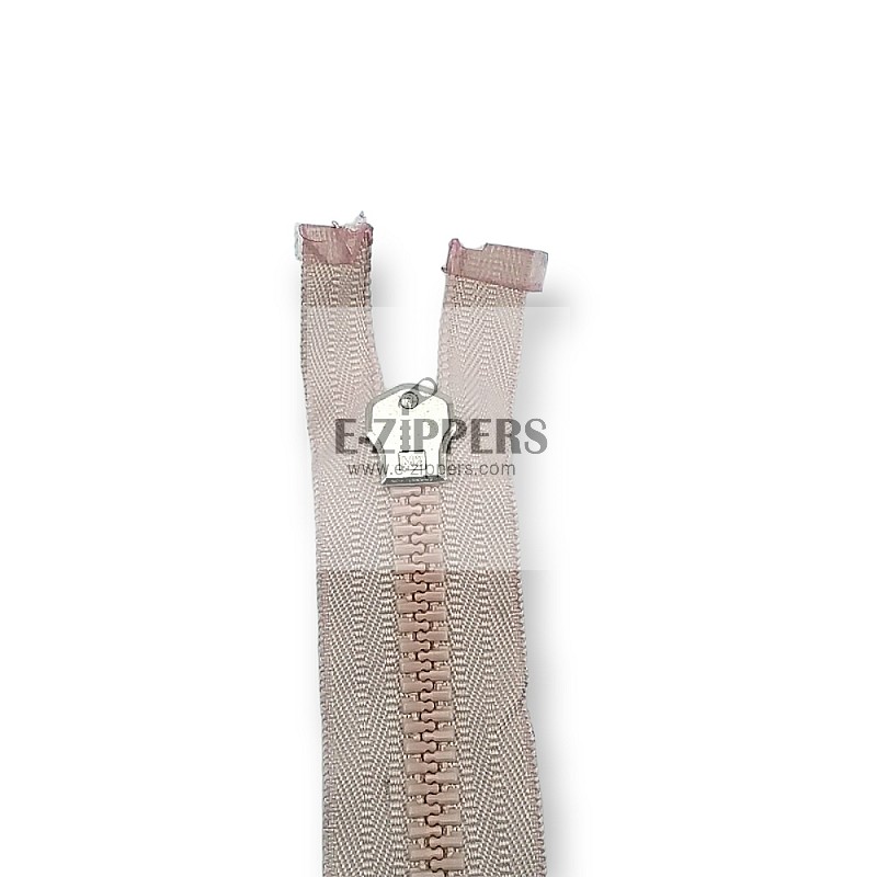 Molded Zipper 80 cm, 31,50" #9 Metal Imatation Metalized Teeth Open End - Separe ZPK0080T9MGK