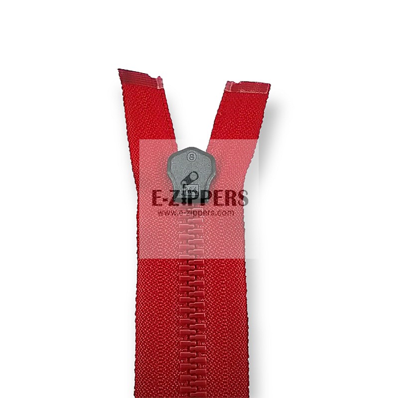 Molded Zipper 80 cm, 31,50" #9 Metal Imatation Metalized Teeth Open End - Separe ZPK0080T9MGK