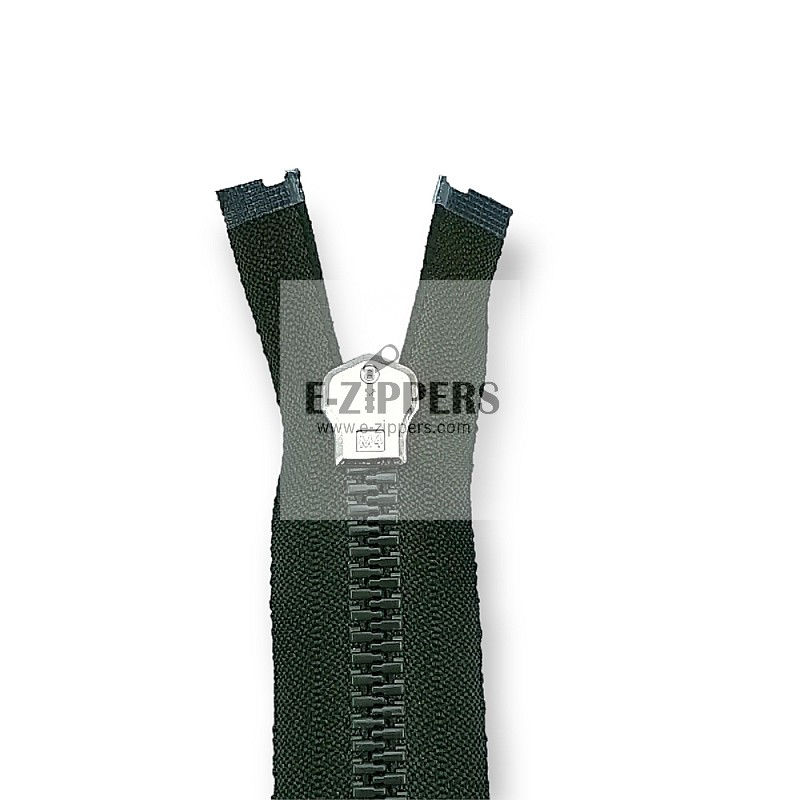 Molded Zipper 80 cm, 31,50" #9 Metal Imatation Metalized Teeth Open End - Separe ZPK0080T9MGK