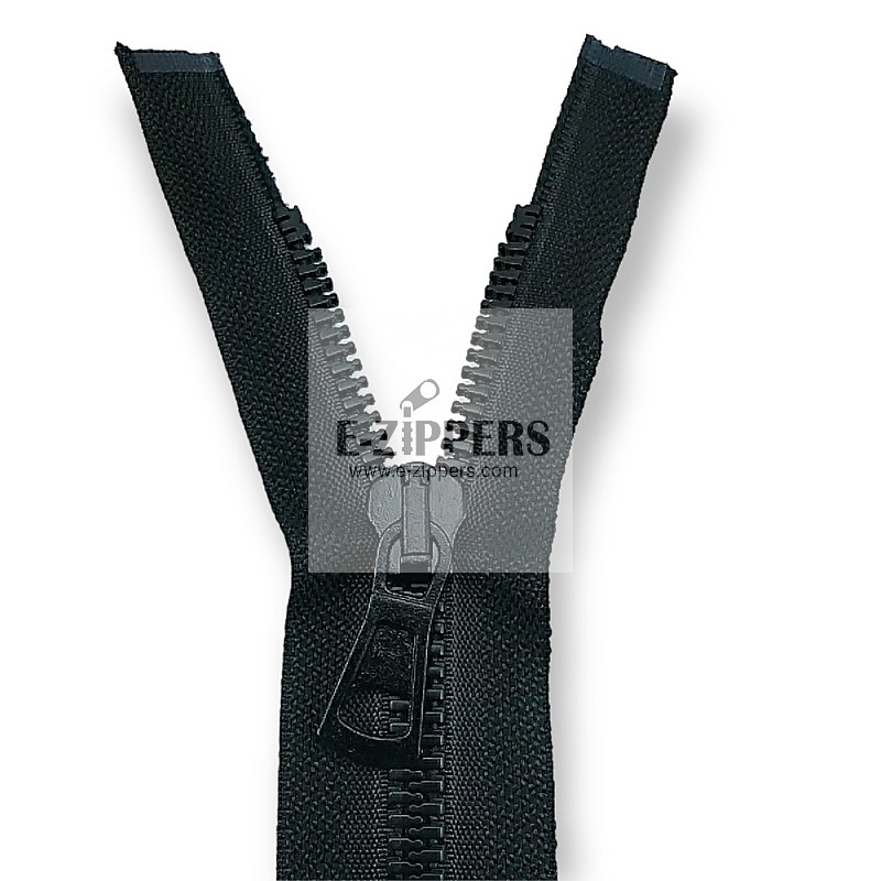 Molded Zipper 80 cm, 31,50" #9 Metal Imatation Metalized Teeth Open End - Separe ZPK0080T9MGK